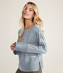 Haven Well Within Organic Cotton Sheer Stripe Bateau Neck Sweater carousel Product Image 2