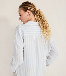 Haven Well Within Linen Striped Boxy Shirt carousel Product Image 2
