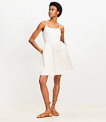 Eyelet Strappy Mini Pocket Dress carousel Product Image 2