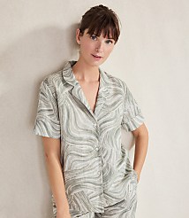 Haven Well Within Organic Cotton Linen Watercolor Pajama Shirt carousel Product Image 1