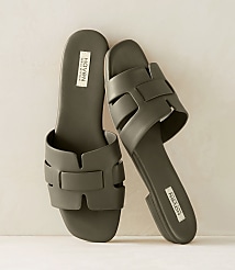 Haven Well Within Leather Threaded Cut-Out Slides carousel Product Image 1