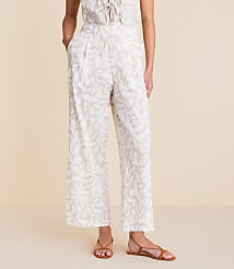 Petite Lou & Grey Jungle Linen Cotton Wide Leg Crop Pants carousel Product Image 2