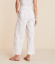 Petite Lou & Grey Jungle Linen Cotton Wide Leg Crop Pants carousel Product Image 3