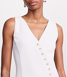 Petite LOFT Versa Crepe Drape Asymmetrical Vest Mini Dress carousel Product Image 4