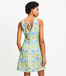 Petite Garden Linen Blend Seamed Mini Dress carousel Product Image 3