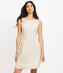 Striped Linen Blend Seamed Mini Dress carousel Product Image 2