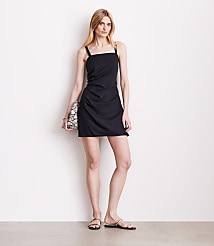 Petite LOFT Versa Pure Spun Pleated Tank Mini Dress carousel Product Image 1