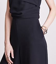 Petite LOFT Versa Crepe Drape Strapless Jumpsuit carousel Product Image 4