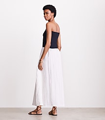 Petite LOFT Versa Strapless Mixed Media Maxi Dress carousel Product Image 3