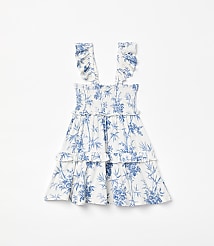 Posh Peanut X LOFT Palm Smocked Babydoll Dress carousel Product Image 1