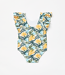 Posh Peanut X LOFT Sunset One Piece Ruffled Flutter Sleeve Swimsuit carousel Product Image 2