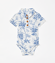 Posh Peanut X LOFT Palm Short Sleeve Collared Bodysuit carousel Product Image 1