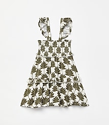 Posh Peanut X LOFT Palm Smocked Babydoll Dress carousel Product Image 2