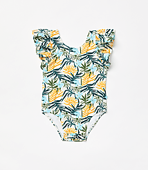 Posh Peanut X LOFT Sunset One Piece Ruffled Flutter Sleeve Swimsuit carousel Product Image 1