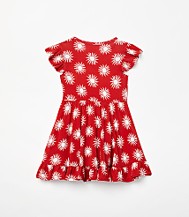 Posh Peanut X LOFT Sunny Cap Sleeve Ruffled Twirl Dress carousel Product Image 2