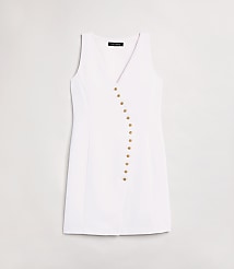 Petite LOFT Versa Crepe Drape Asymmetrical Vest Mini Dress carousel Product Image 5