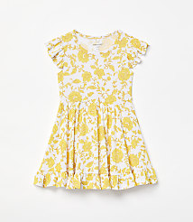 Posh Peanut X LOFT Floral Cap Sleeve Ruffled Twirl Dress carousel Product Image 1