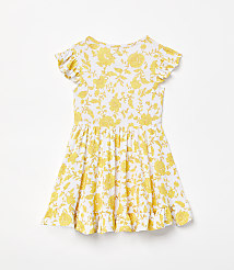 Posh Peanut X LOFT Floral Cap Sleeve Ruffled Twirl Dress carousel Product Image 2