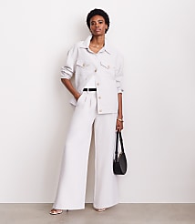 LOFT Versa Crepe Drape Trucker Jacket carousel Product Image 1