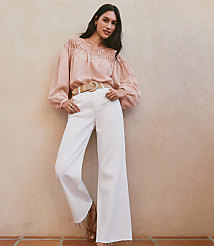 Floral Crochet Yoke Blouse carousel Product Image 1