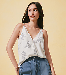 Leafed Double V Cami carousel Product Image 4