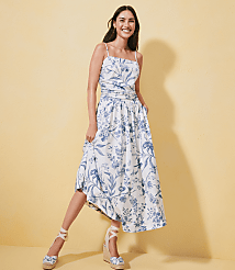 Bird Toile Strappy Midi Pocket Dress carousel Product Image 3