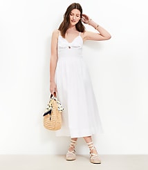 Petite Tie Poplin Midi Pocket Dress carousel Product Image 4