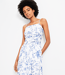 Bird Toile Strappy Midi Pocket Dress carousel Product Image 5