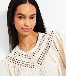Clip Lace Yoke Swing Blouse carousel Product Image 2