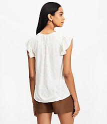 Jungle Mixed Media Flutter Sleeve Top carousel Product Image 3