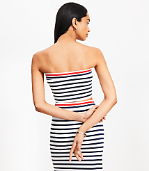 Stripe Ribbed Strapless Sweater carousel Product Image 4