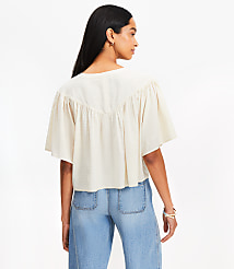 Clip Lace Yoke Swing Blouse carousel Product Image 3