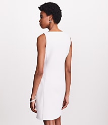 Petite LOFT Versa Crepe Drape Asymmetrical Vest Mini Dress carousel Product Image 3