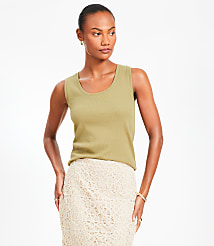 Petite Perfect Ribbed Scoop Neck Tank Top carousel Product Image 1