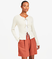 Ribbed Tie Cardigan carousel Product Image 1
