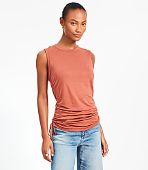 Side Tie Linen Blend Tank Top carousel Product Image 1