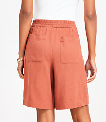 Pull On Bermuda Shorts in Linen Blend carousel Product Image 3