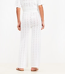 Petite LOFT Beach Pointelle Wide Leg Pants carousel Product Image 3