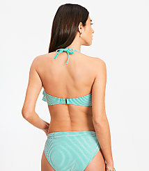 LOFT Beach Striped Ruffle Bandeau Bikini Top carousel Product Image 3