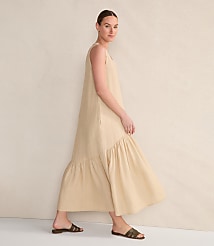 Haven Well Within Linen V-Neck Tiered Midi Dress carousel Product Image 2
