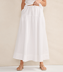 Haven Well Within Linen Tiered Maxi Skirt carousel Product Image 1