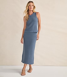 Haven Well Within Organic Cotton Linear Stitch Midi Skirt carousel Product Image 2
