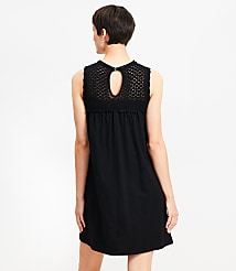 Petite Crochet Yoke Mini Dress carousel Product Image 3
