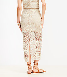 Scalloped Crochet Midi Skirt carousel Product Image 3