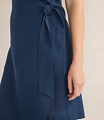 Haven Well Within Linen Short Sleeve Wrap Dress carousel Product Image 2