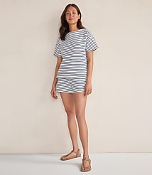 Haven Well Within Cotton Blend Textured Stripe Bateau Neck Top carousel Product Image 2