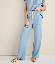 Haven Well Within Chambray Straight Leg Pants carousel Product Image 1
