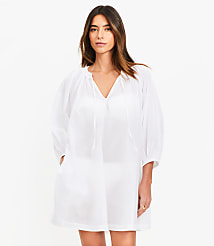 LOFT Beach Tie Neck Pocket Swimsuit Coverup carousel Product Image 2