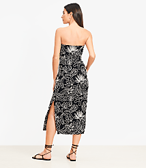 Tropical Strapless Midi Dress carousel Product Image 4