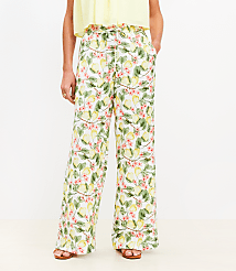 Blossom Pull On Wide Leg Pants in Linen Blend carousel Product Image 2